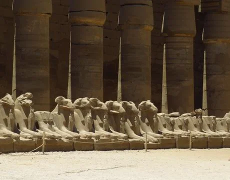 The Karnak Temple Complex in Luxor Egypt 库存照片