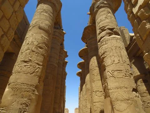 The Karnak Temple Complex in Luxor Egypt 库存照片
