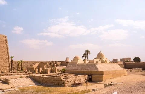 Karnak Temple is dedicated to the temple complex of Ancient Egypt in honor of Stock Photos