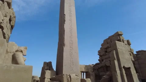 Karnak Temple Egypt - obelisk Video stock 229872446