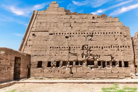 Karnak Temple, eighth pylon view, Luxor, Egypt Stock Photos