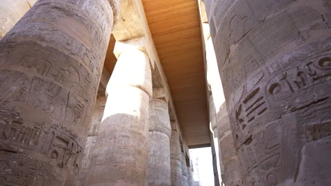Karnak Temple The Great Columns Video Stock Footage 293104050
