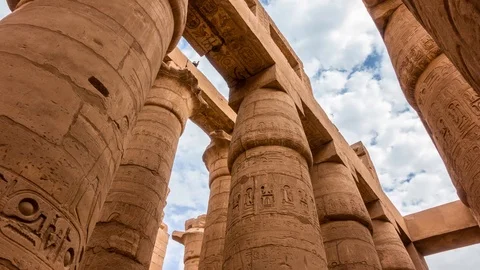 Karnak temple in Luxor Stock Footage 105453837
