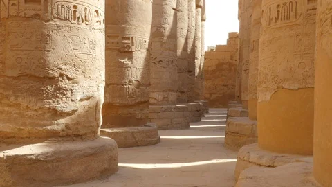 Karnak Temple in Luxor Stock Footage 128071174