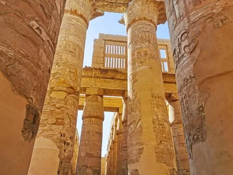 Karnak Temple temple complex of Ancient Egypt Stock Photos