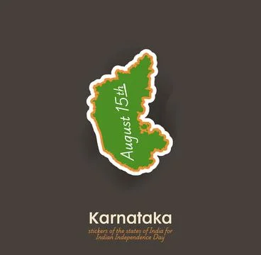 Karnataka vector sticker Stock Illustration