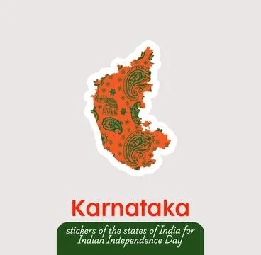 Karnataka vector sticker Stock Illustration