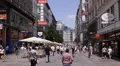Karntner Shopping Street Vienna Crowded Pedestrians People Stores Shops Magazine HD Footage