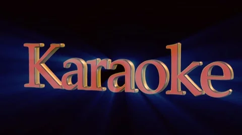 Karoake sign in 3d Video stock 8621437