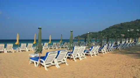 Karon beach one of the most famous and popular beaches in Phuket island Stock Footage 30034049