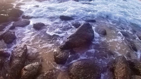 Karon Beach with Rocks and Surf with Waves Vidéo 246310459