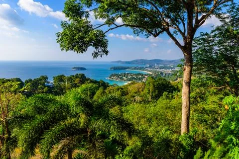 Karon View Point - View of Karon Beach, Kata Beach and Kata Noi in Phuket, Th Фото