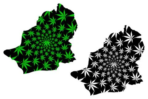 Kars (Provinces of the Republic of Turkey) map is designed cannabis leaf gree Stock Illustration
