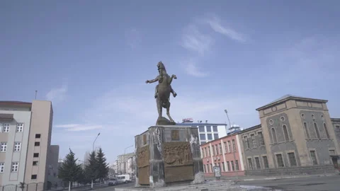 Kars Victory Monument in Turkey Stock Footage 144084739