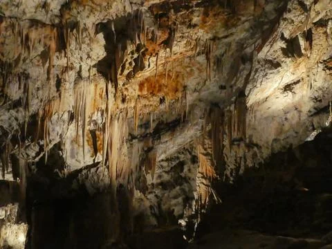 Karst cave in Postojna Stock Photos