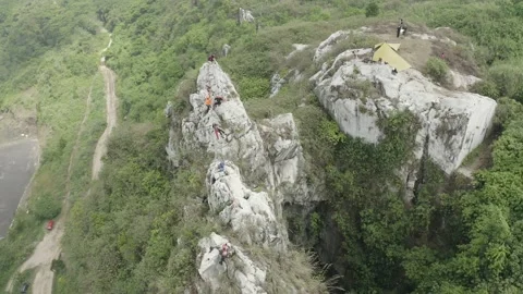 Karst formation Indonesia Stock Footage 204935607