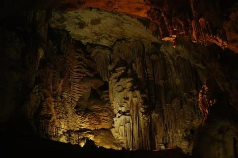 Karst formations in the cave. Stock Photos