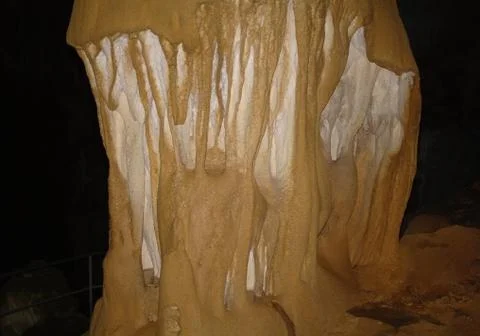 Karst formations in the cave. Stock Photos