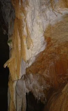 Karst formations in the cave. Stock Photos