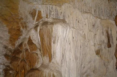 Karst formations in the cave. Stock Photos