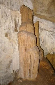 Karst formations in the cave. Stock Photos