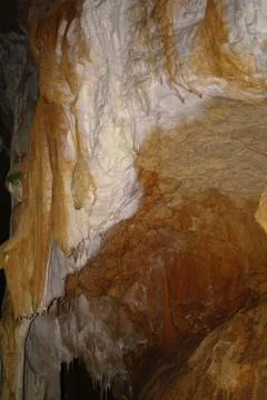Karst formations in the cave. Stock Photos