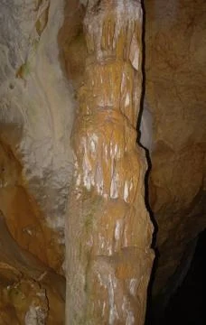 Karst formations in the cave. Stock Photos