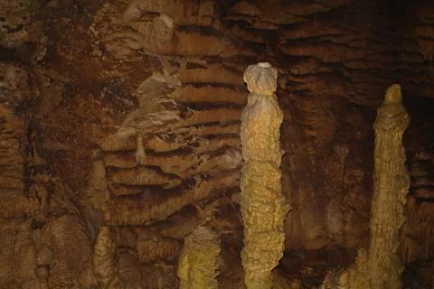 Karst formations in the cave. Stock Photos