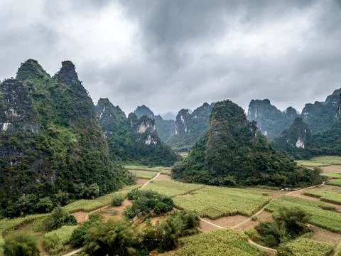 The karst mountains Stock Photos