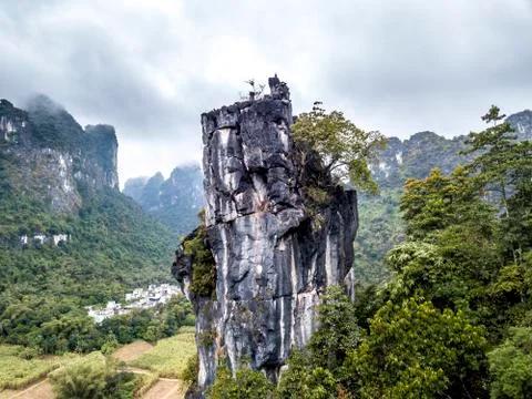 The karst mountains Stock Photos