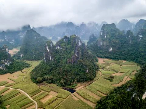The karst mountains Stock Photos