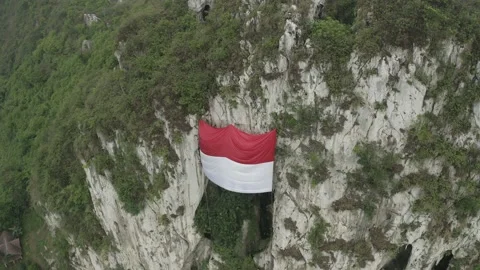 Karst rocks formation Indonesia Stock Footage 204935817