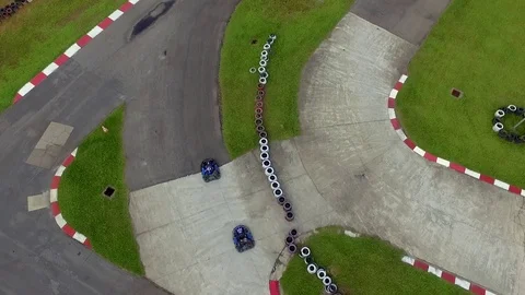 Kart racing track Stock Footage 77966616