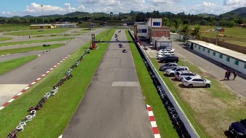 Kart racing track Stock Footage 77966620
