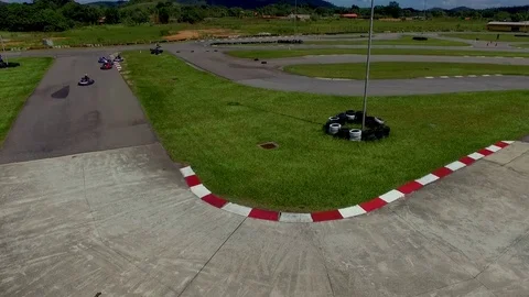 Kart racing track Stock Footage 77966626