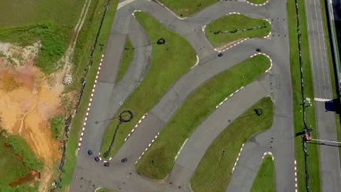 Kart racing track Stock Footage 77966629