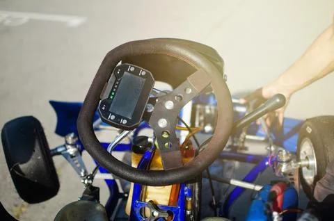 Kart wheel whit digital timer Stock Photos