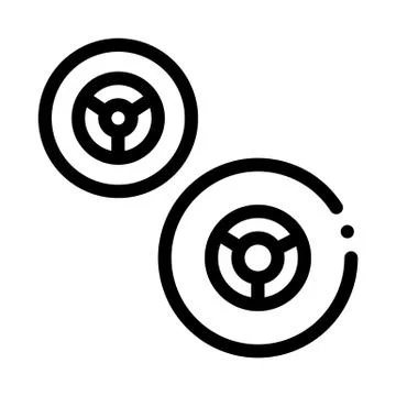 Kart wheels black icon vector illustration Stock Illustration