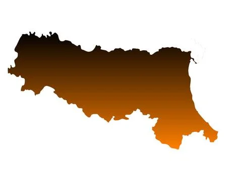 Karte von Emilia-Romagna - Map of Emilia-Romagna Karte von Emilia-Romagna ... Stock Photos