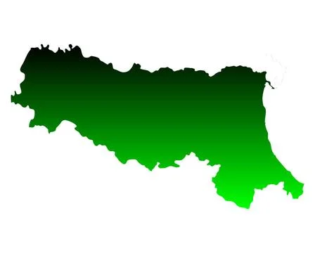Karte von Emilia-Romagna - Map of Emilia-Romagna Karte von Emilia-Romagna ... Stock Photos