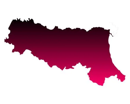 Karte von Emilia-Romagna - Map of Emilia-Romagna Karte von Emilia-Romagna ... Stock Photos