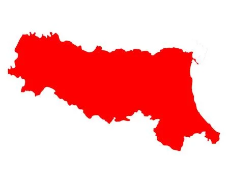 Karte von Emilia-Romagna - Map of Emilia-Romagna Karte von Emilia-Romagna ... Stock Photos
