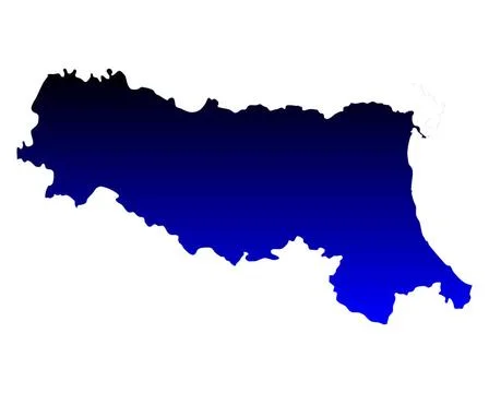 Karte von Emilia-Romagna - Map of Emilia-Romagna Karte von Emilia-Romagna ... Stock Photos