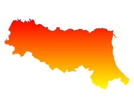 Karte von Emilia-Romagna - Map of Emilia-Romagna Karte von Emilia-Romagna ... Stock Photos