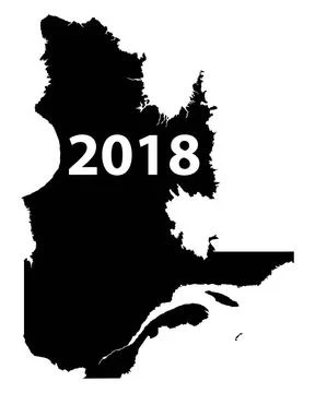 Karte von Quebec 2018 - Map of Quebec 2018 Karte von Quebec 2018 - Map of ... Stock Photos