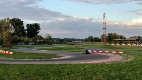 Karting in the city Stock Footage 209339131