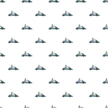 Karting driver racing competition pattern background Stockillustratie