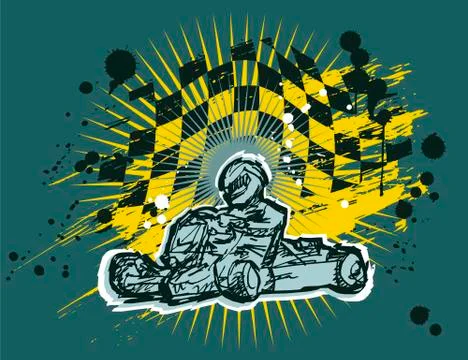 Karting Illustrazione stock