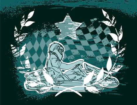 Karting Illustrazione stock