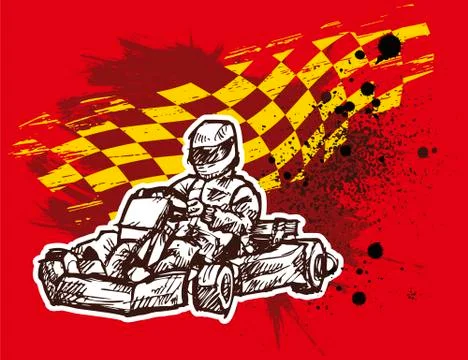 Karting Illustrazione stock